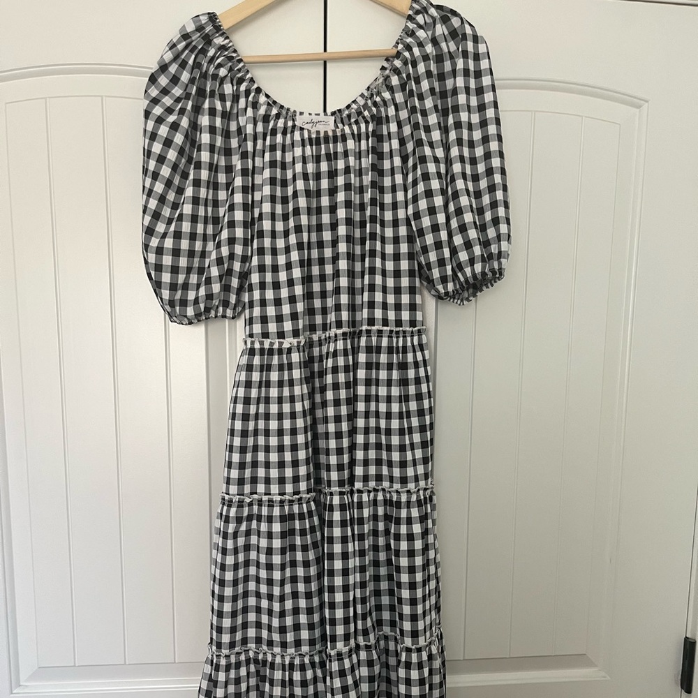 Carly Jean Los Angeles black and white gingham dress